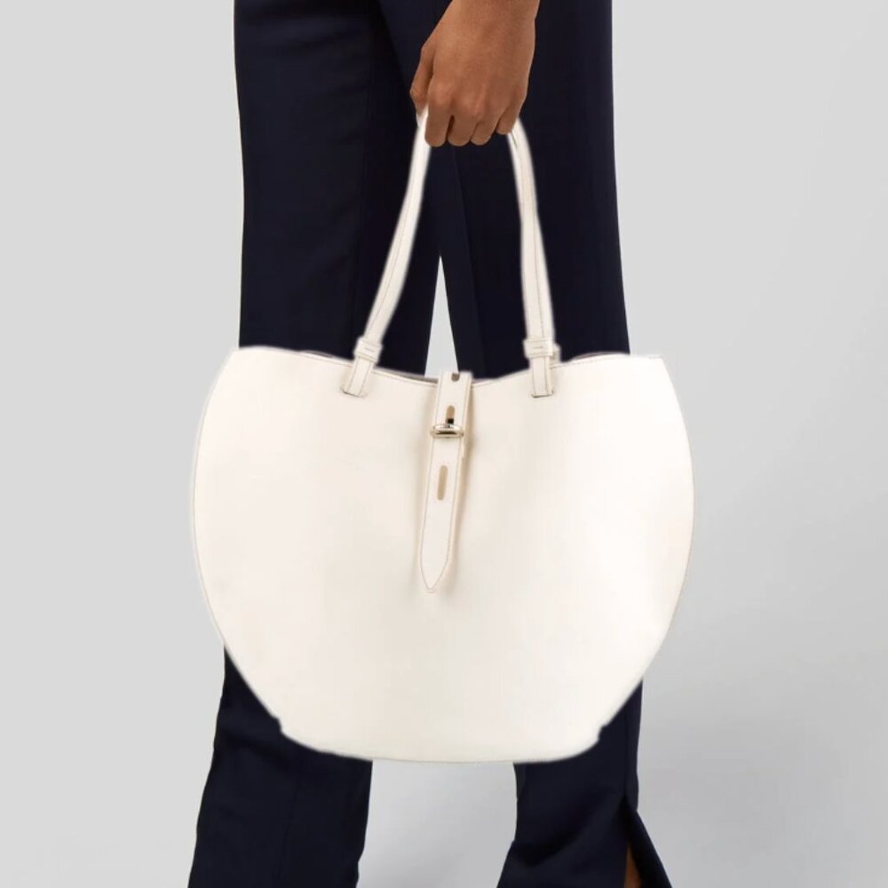 FURLA | Unica White Leather Tote Bag